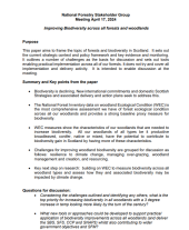 National Forestry Stakeholder Group background paper - Improving Biodiversity across all forests and woodlands - April 2024